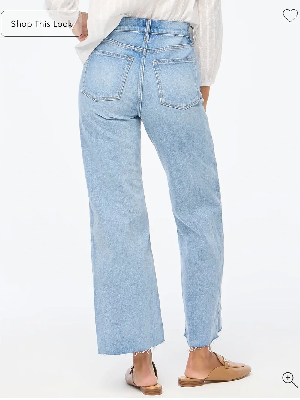 J Crew Slim Wide Crop Jeans - Size 24